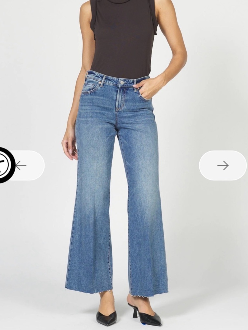 Dear John Blue High-Rise Cropped Flare Jeans
